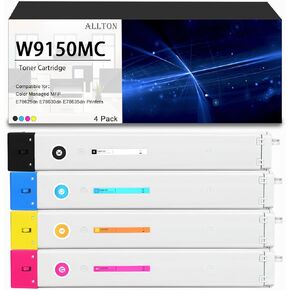 W9150MC Toner Cartridge 4PK W9150MC W9151MC W9152MC W9153MC Toner Cartridge Compatible for for Color Managed MFP E78625dn E78630dn E78635dn Printers(4-Pack)