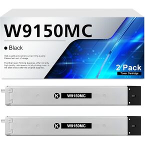 W9150 W9150MC 2PK Black High Yield Toner Cartridge Compatible for HP Managed MFP E78625dn E78630dn E78635dn Printer (2 Pack)