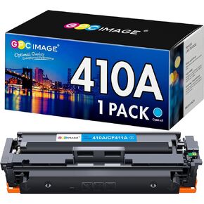 GPC Image Compatible Toner Cartridge Replacement for HP 410A CF411A Compatible with Laserjet Pro MFP M477fdw M477fdn M477fnw Pro M452dn M452nw M452dw Printer Toner (1 Cyan)