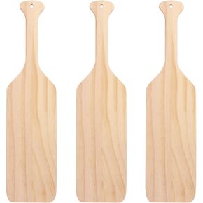 3 PCS 17.7 Inch Unfinished Wooden Paddle, Greek Fraternity Paddle, Solid Pine Wood Sorority Paddle for Art Crafts, Wall Decoration, Greek Life by GNIEMCKIN
