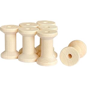 40-Pack Unfinished Wood Spools Large Wooden Spools for Crafts (2x1-3/8 in)