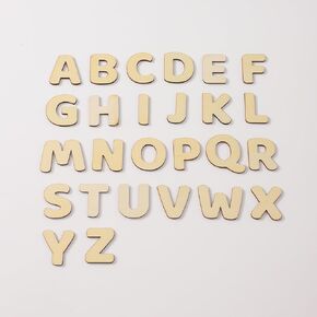 400 Pieces Unfinished Wooden Letters 1.3inDIY Made Letters for DIY Crafts, Small Wooden 26 Letter Sign, Birthday Wedding Party Decoration