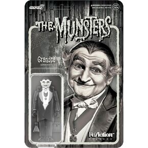 Super7 The Munsters Herman Munster (Grayscale) - 3.75" The Munsters Action Figure with Accessory Classic TV Collectibles and Retro Toys