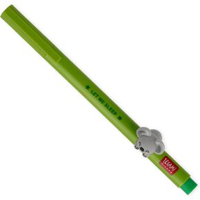 Legami - Gel Pen - Lovely Friends, Removable and Recombinable Decorative Animal, Prevents Rolling, Blue Ink, Fine Tip 0.5 mm, Blade Theme