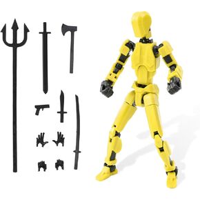 Titan 13 Action Figure, Dummy 13 Action Figure Lucky 13 Action Figure T13 Action Figure 3D Multi-Jointed Movable, T13 Action Figure Toy (red)