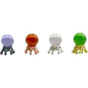 Fairy Garden Crystal Glass Ball in Gold, Yellow Gold, Bronze, Silver, Dollhouse Wizard Minis Terrarium Miniatures Halloween Craft Supply