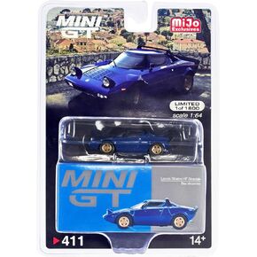 Lancia Stratos HF Stradale Bleu Vincennes Blue Limited Edition to 1800 Pieces Worldwide 1/64 Diecast Model Car by True Scale Miniatures MGT00411