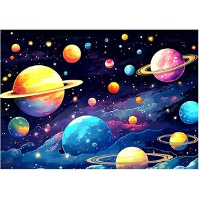 Yomiie 5D Diamond Art Painting Kits Universe Full Drill by Number Kits, Solar System Paint with Diamonds Art Milky Way Galaxy Rhinestone Embroidery Craft for Home Room Decoration (12x16inch)