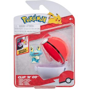 PKW3136 - Clip 'n'Go Poké Balls - Menki & Nest Ball, Official Pokéball with 5 cm Figure