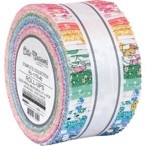 Debbie Beaves Flowerhouse Little Blossoms Roll Up 40 2.5-inch Strips Robert Kaufman RU-1179-40