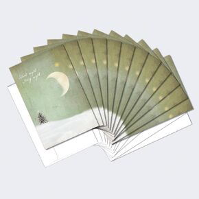Tree-Free Greetings - Season's Greeting Card - Artful Designs - 12 Cards + White Envelopes - Made in USA - 100% Recycled Paper - 4 x 6 - Holy Night (FS93463)