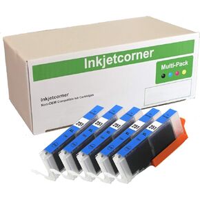 Inkjetcorner Compatible Ink Cartridges Replacement for CLI-251XL CLI-251 for use with IP7220 iX6820 MG5520 MG5522 MG5620 MG6620 MG5420 MG6420 MX920 MX922 (Cyan, 5-Pack)