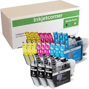 Inkjetcorner Compatible Ink Cartridges Replacement for LC401 LC-401 for use with MFC-J1010DW MFC-J1170DW MFC-J1012DW (3 Black, 3 Cyan, 3 Magenta, 3 Yellow - 12-Pack)