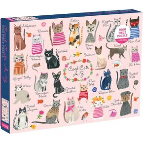 Mudpuppy Cool Cats A-Z 1000 Piece Jigsaw Puzzle