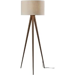 Adesso 6424-15 Director Floor Lamp, Walnut