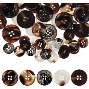 60 PCS Mixed Resin Sewing Buttons, 4-Hole Round Bulk Buttons for DIY Sewing Crafts, Assorted Size Flatback Plastic Buttons, 5 Color 3 Size(15mm,20mm,25mm) Suit Coats Button for DIY Sewing Crafts Suits in Saudi Arabia