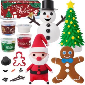 GYGOT Christmas Stocking Stuffers for Kids-4Pack Build a Snowman Kit,Christmas Crafts for Kids-Include Snowman/Santa/Gingerbread Man/Christmas Tree,Christmas Gifts for Girls Boys Ages 3-5 4-8 8-12