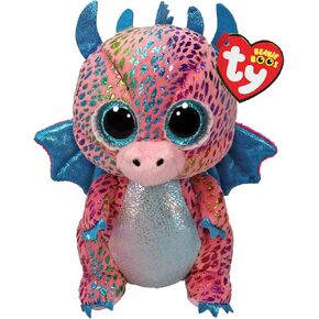 Ty Beanie Boo Flint - Multicolored Dragon - 6"", 37346
