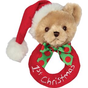 Bearington Collection Baby Touchdown, 5.5 Inch Plush Stuffed Baby Football Soft Ring Rattle in Kuwait