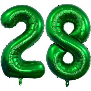 Dark Green 11 Number Balloons, 40 Inch Giant Number 11 Balloons Foil Mylar Helium Dark Green Number Balloons for 11th Birthday Party Supplies Anniversary Event Celebration Decorations