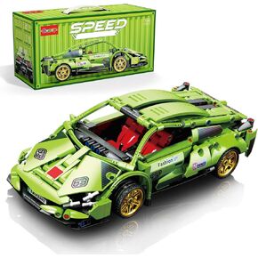 Sosuy 1:18 Super Sports Car Model Building Bricks Sets - 513 pcs MOC Cyberpunk Rally Car Raceing Engineering Toys for Play and Display - Model Toy Gift Idea for Adults Boys