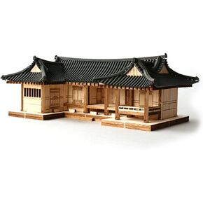 Desktop Wooden Model Kit Tile-roofed house / YG610