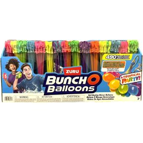 ZURU BUNCH O BALLOONS، 490 بالون ماء، بالونات ماء ذاتية الغلق، بالونات ماء متعددة الألوان