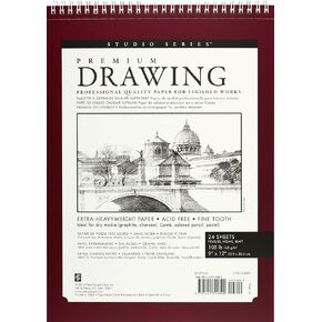 Large Premium Drawing Pad 9'' X 12'' (Sketchbook, Sketch book) (Studio)