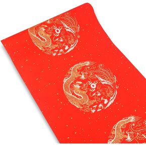 Spring Festival Scroll, Red Xuan Paper Chinese Couplet Paper Chinese Calligraphy Red Paper Red Rice Paper for Chinese New Year Decoration