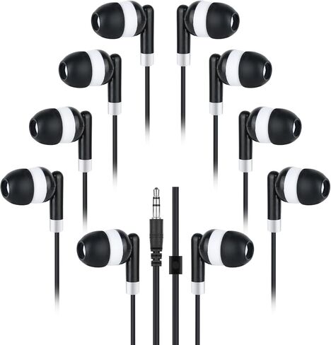 Earbud Bulk Kids Headphone for Classroom School 200 Pack,Wholesale Classroom Students Wired Earphones with 3.5 mm Jack for Computers Chromebook Laptop PC (Mixed Colors) in Saudi Arabia