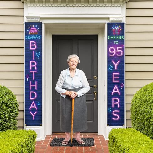 Neno Glow Happy 28th Birthday Porch Sign Door Banner Decor Colorful – Cheers to 28 Years Old Birthday Party Theme Decorations for Men Women Supplies in Kuwait