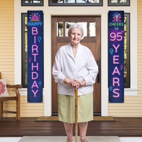 Neno Glow Happy 28th Birthday Porch Sign Door Banner Decor Colorful – Cheers to 28 Years Old Birthday Party Theme Decorations for Men Women Supplies in Kuwait