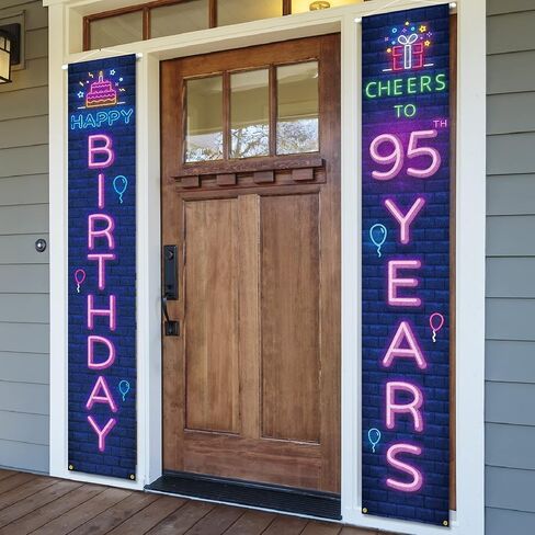 Neno Glow Happy 28th Birthday Porch Sign Door Banner Decor Colorful – Cheers to 28 Years Old Birthday Party Theme Decorations for Men Women Supplies in Kuwait