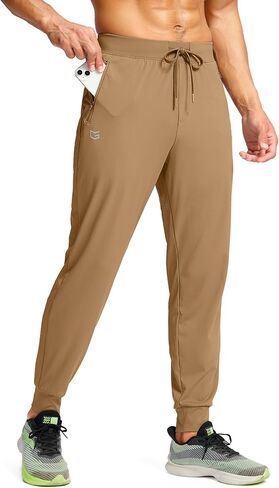 G Gradual Men's Joggers Pants with Zipper Pockets Stretch Sweatpants Athletic Track Pants for Men Workout Running Gym in Kuwait