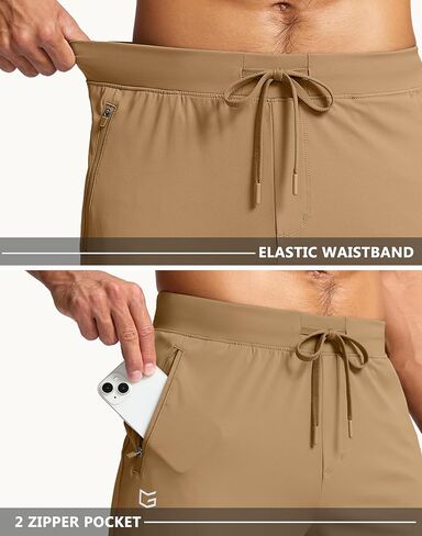 G Gradual Men's Joggers Pants with Zipper Pockets Stretch Sweatpants Athletic Track Pants for Men Workout Running Gym in Kuwait