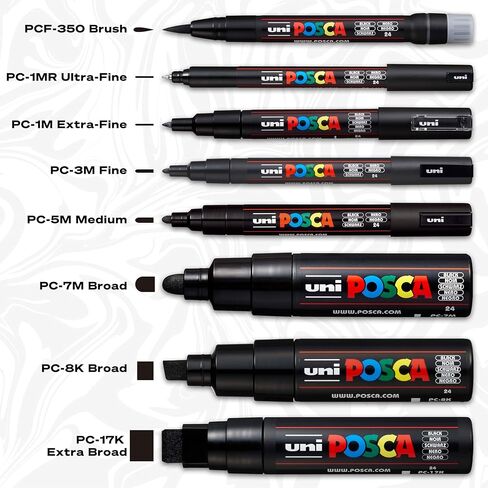 Posca Marker 5M in Black, Posca Pens for Art Supplies, School Supplies, Rock Art, Fabric Paint, Fabric Markers, Paint Pen, Art Markers, Posca Paint Markers in Saudi Arabia