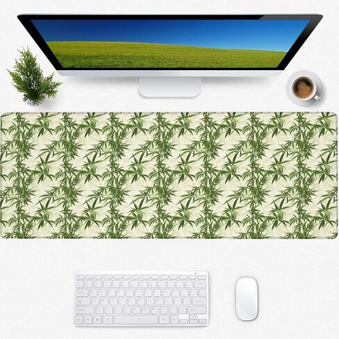 Cat Gaming Mouse Pad, Desk Mat, Non-Slip Rubber Base Cool Aesthetic MousePads for Computer Laptop Keyboard Office School Home Desktop Decor 31.5" x 11.8" in Saudi Arabia