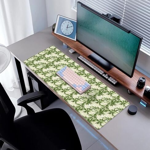 Cat Gaming Mouse Pad, Desk Mat, Non-Slip Rubber Base Cool Aesthetic MousePads for Computer Laptop Keyboard Office School Home Desktop Decor 31.5" x 11.8" in Saudi Arabia