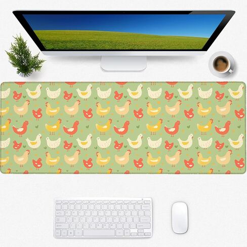 Cat Gaming Mouse Pad, Desk Mat, Non-Slip Rubber Base Cool Aesthetic MousePads for Computer Laptop Keyboard Office School Home Desktop Decor 31.5" x 11.8" in Saudi Arabia