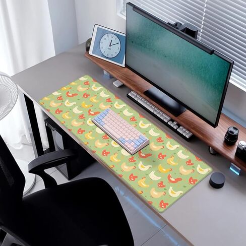 Cat Gaming Mouse Pad, Desk Mat, Non-Slip Rubber Base Cool Aesthetic MousePads for Computer Laptop Keyboard Office School Home Desktop Decor 31.5" x 11.8" in Saudi Arabia
