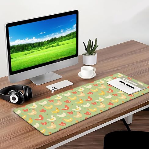 Cat Gaming Mouse Pad, Desk Mat, Non-Slip Rubber Base Cool Aesthetic MousePads for Computer Laptop Keyboard Office School Home Desktop Decor 31.5" x 11.8" in Saudi Arabia