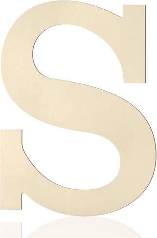 Wooden Letters 12 Inch S, 1/5 Inch Thick Large Wooden Letters for Wall Decor Unfinished Big Wood Letters for Crafts DIY Home Birthday Wedding Party Decorations in Kuwait