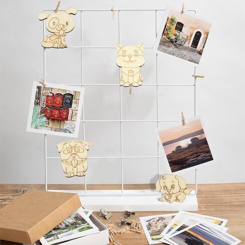 UR URLIFEHALL Assorted Wood Cutouts Ornaments Unfinished Wooden Paint Crafts for DIY Scrapbooking Painting Crafts Homemade Decoration Art Project in Kuwait