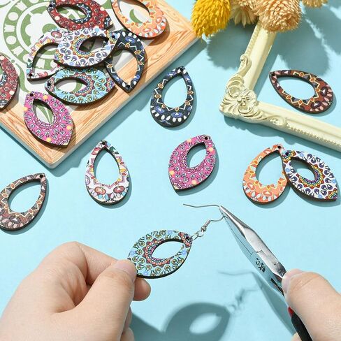 UR URLIFEHALL Assorted Wood Cutouts Ornaments Unfinished Wooden Paint Crafts for DIY Scrapbooking Painting Crafts Homemade Decoration Art Project in Kuwait