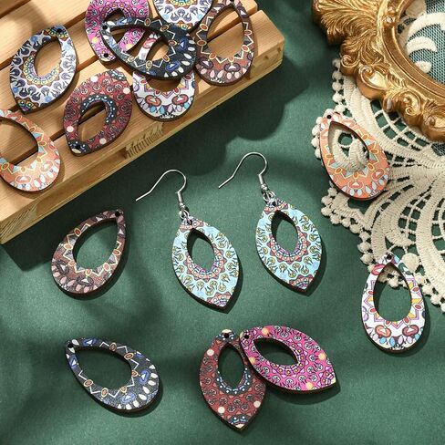 UR URLIFEHALL Assorted Wood Cutouts Ornaments Unfinished Wooden Paint Crafts for DIY Scrapbooking Painting Crafts Homemade Decoration Art Project in Kuwait