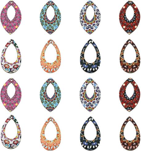 UR URLIFEHALL Assorted Wood Cutouts Ornaments Unfinished Wooden Paint Crafts for DIY Scrapbooking Painting Crafts Homemade Decoration Art Project in Kuwait