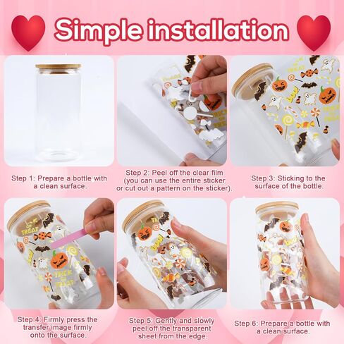 غلاف كأس DTF للأشعة فوق البنفسجية من Christian - 20 ورقة من غلاف كأس DTF للأشعة فوق البنفسجية من الكتاب المقدس لـ 16 أونصة، ملصقات نقل ملهمة على شكل فيونكة وردية لزجاجة المياه، فرك على الشارات لكوب زجاجي للحرف الدينية DIY in Kuwait