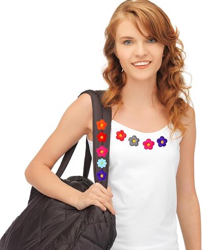 Lusofie 37 Pcs Flower Iron On Patches 2 Size Embroidered Flower Patches Sew Patch Applique for Clothes Patches for Jackets Bags Jeans Clothes DIY Decorative Patches(Multicolor) in Saudi Arabia
