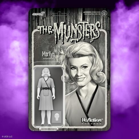 Super7 The Munsters Herman Munster (تدرج رمادي) - شخصية The Munsters مقاس 3.75 بوصة مع ملحقات مقتنيات تلفزيونية كلاسيكية وألعاب قديمة in Kuwait