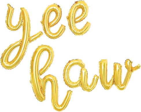 Birthday Party Balloons Yee Haw Balloons Rose Gold Yee Haw Banner for Western Cowgirl Birthday Decorations in Kuwait